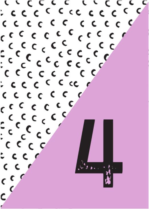 Postkarte Zahl 4 Nr 50