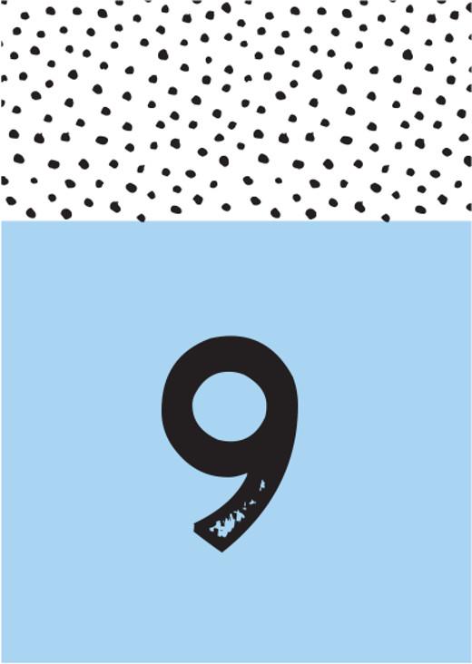 Postkarte Zahl 9 nr 55