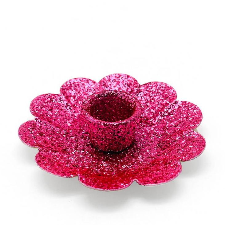 Kerzenhalter Glitter Pink