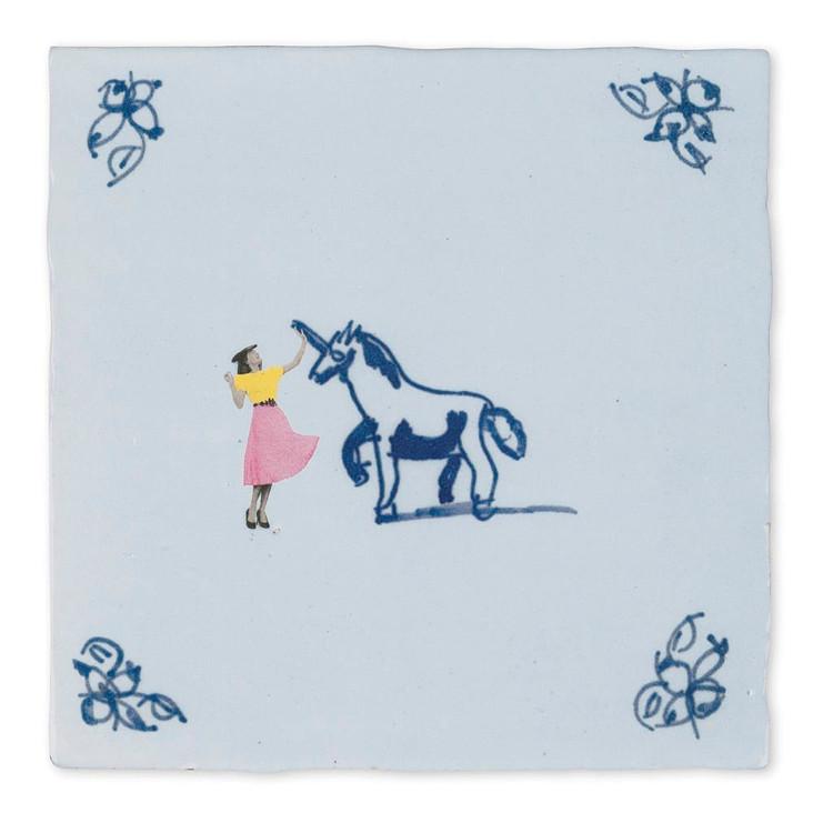 Plättli-Bild Lady and the Unicorn 10x10 Small