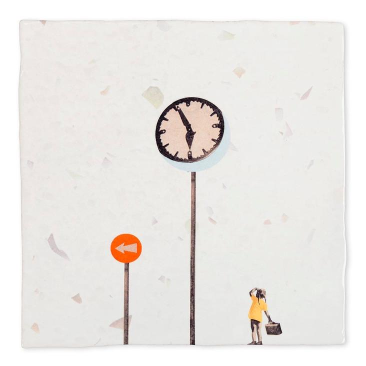 Plättli-Bild Where are you going 10x10 Small