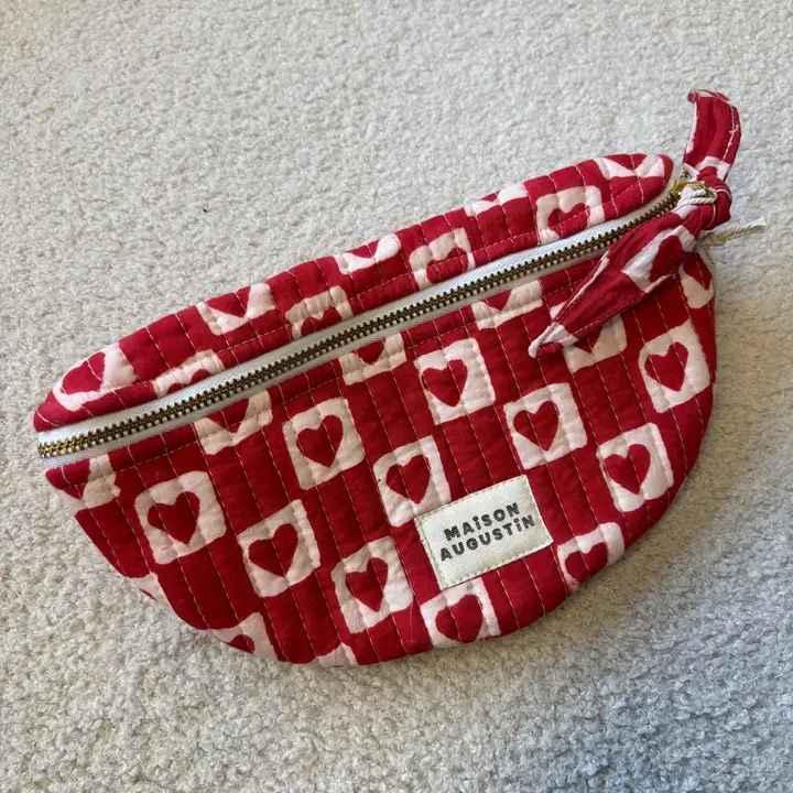 Kinder-Bauchtasche Herz Rubin