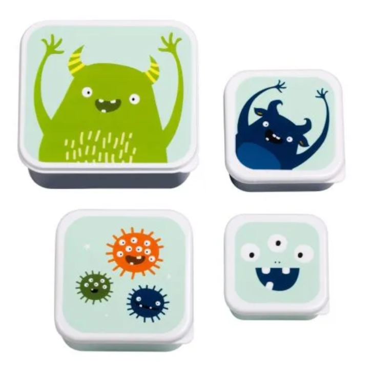 Lunch&Snackbox 4er-Set Monster