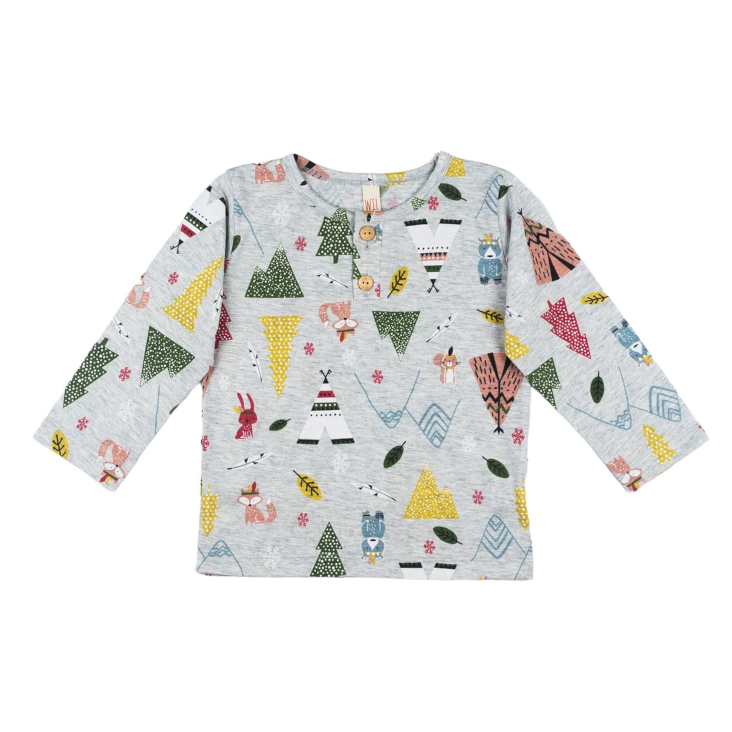 WIL Langarmshirt Unisex Woodland