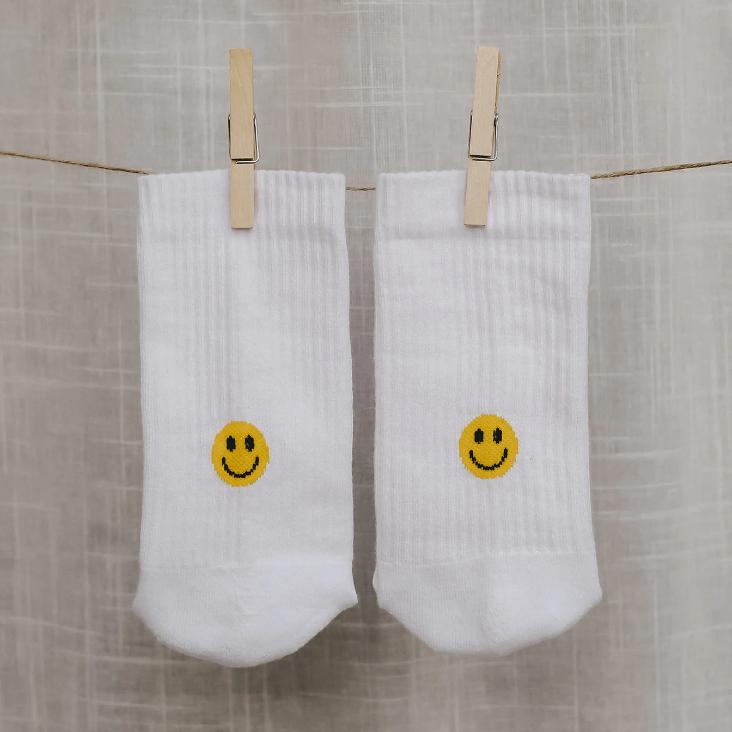 Socken Smiley Gelb Gr. 43-46