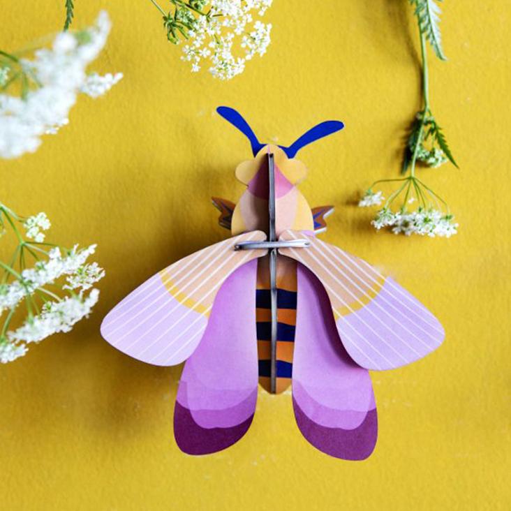 WALL DECO PINK BEE