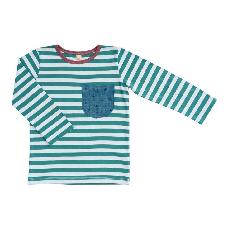 Sweatshirt Grün gestreift
