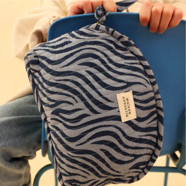 Kosmetiktasche Zebra Indigo