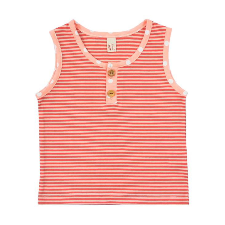 Trägershirt Rosa Gestreift
