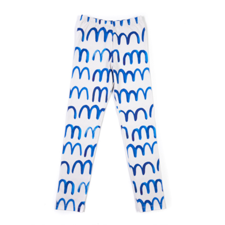 Leggings Waves on light Grey
