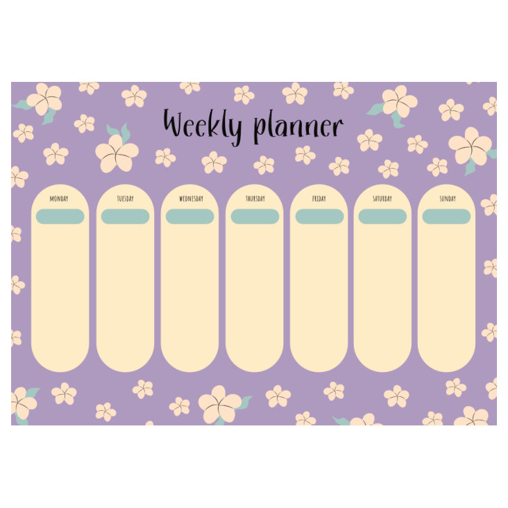 Weekly Planner Flowers