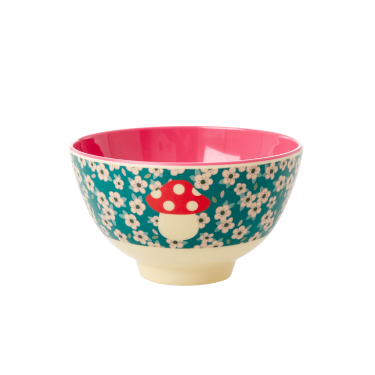 Rice Melamin Schüssel klein - Mushroom Print
