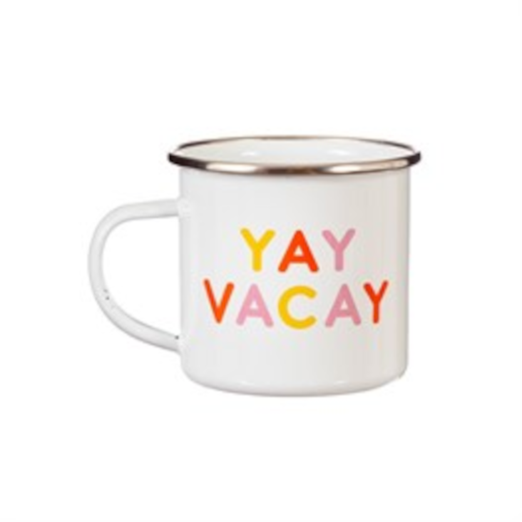 Emaille Becher Yay Vacay