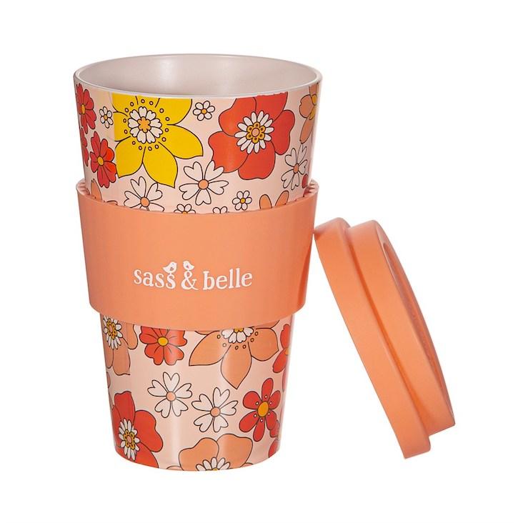 70`S Floral Travel Coffee Cup - 1