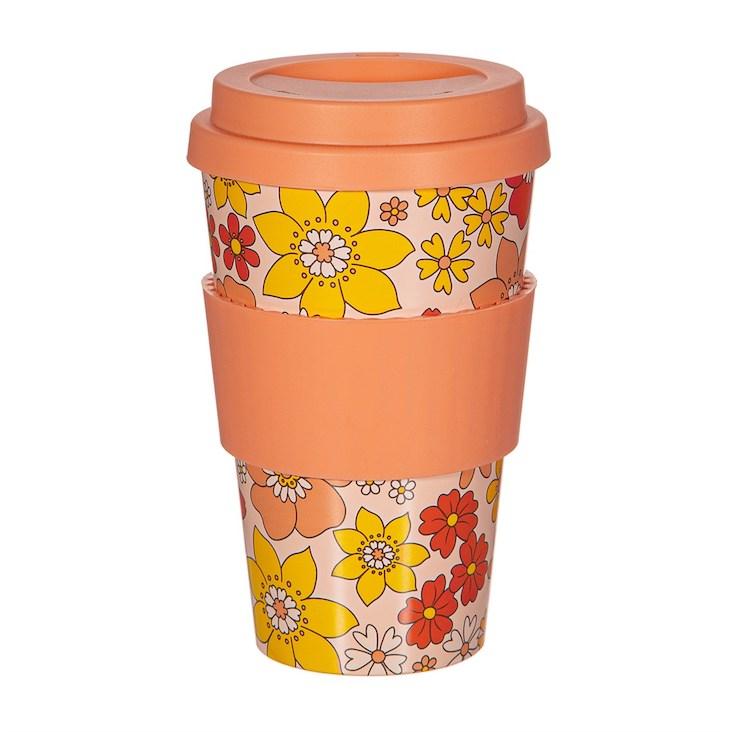 70`S Floral Travel Coffee Cup - 0