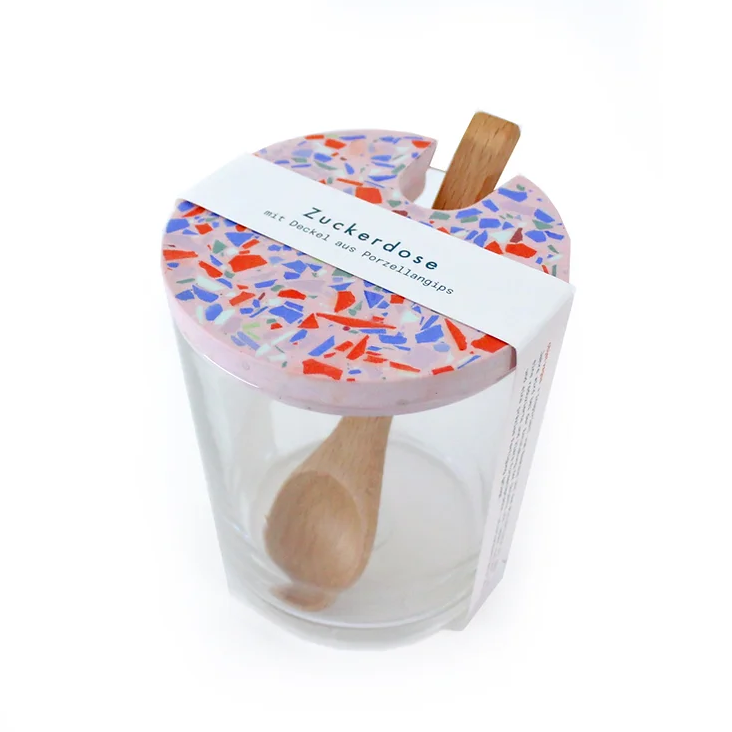 Zuckerdose Rosa Terrazzo Handmade